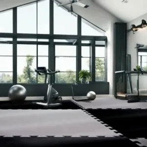 Thảm Tập Gym 1x1mx3cm Đen – Xám 2 Mặt