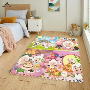 Thảm Xốp Ghép Tranh Ngộ Nghĩnh 60x60cm -10mm Cừu Trắng