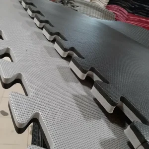 Thảm Tập Võ 1x1m Dày 3cm EVA Đen – Xám 2 Mặt